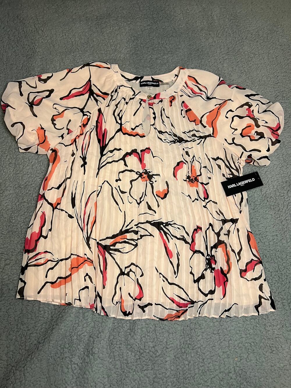 Karl Lagerfeld Blouse NWT MSRP $99 Medium (B70096)